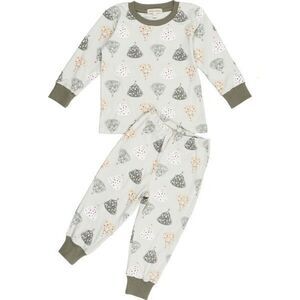 NWT WILD WAWA Holiday Pajamas, Blue Christmas Trees, Pima Cotton 2/3